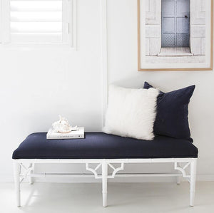 Chippendale Bench Seat - White - Modern Boho Interiors