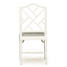 Load image into Gallery viewer, Chippendale Dining Chair - White with Duck Egg Fabric - Modern Boho Interiors