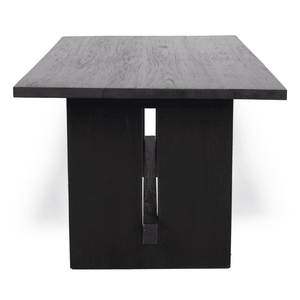 Clapton Dining Table 2.2m - Black - Modern Boho Interiors