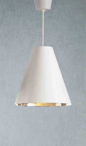 Conrad Hanging Lamp - White Silver - Modern Boho Interiors