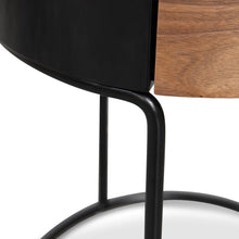 Load image into Gallery viewer, Copenhagen Side Table - Walnut &amp; Black - Modern Boho Interiors