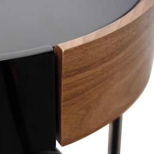 Copenhagen Side Table - Walnut & Black - Modern Boho Interiors
