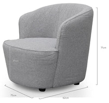 Load image into Gallery viewer, Cove Armchair - Light Grey - Modern Boho Interiors