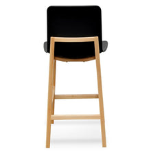 Load image into Gallery viewer, Cozy Bar Stool - Black, Natural Frame - Modern Boho Interiors