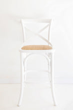 Load image into Gallery viewer, Crossback Bar Stool - White - Modern Boho Interiors