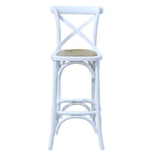 Load image into Gallery viewer, Crossback Barstool - White - Modern Boho Interiors