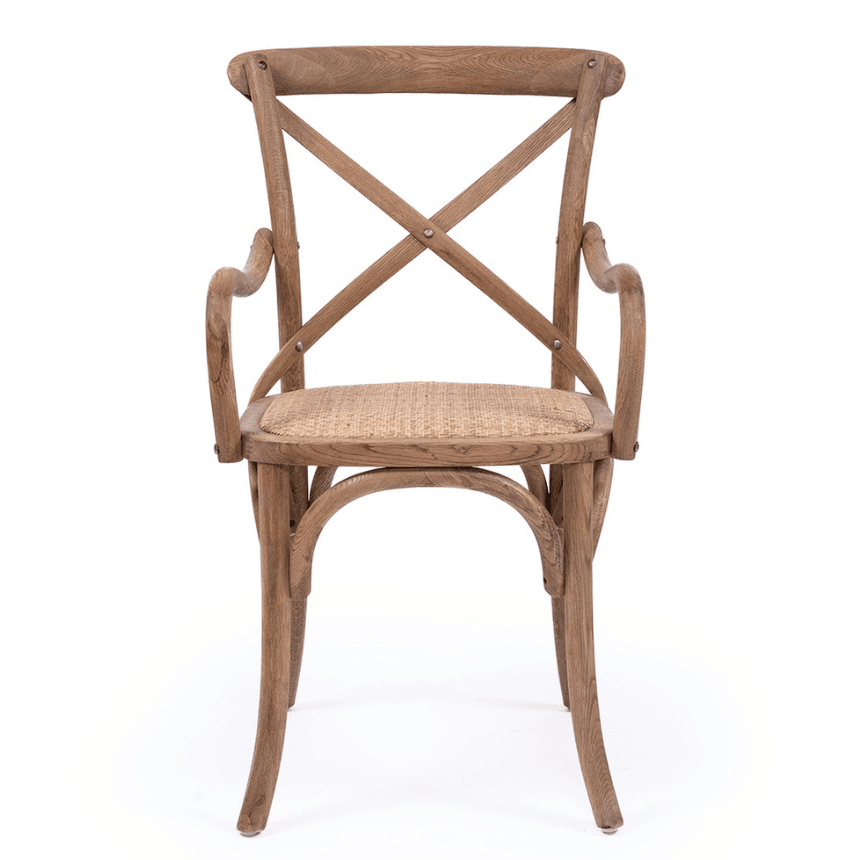 Crossback Carver Dining Chair - Natural Oak - Modern Boho Interiors