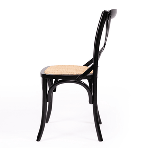 Crossback Dining Chair - Black - Modern Boho Interiors