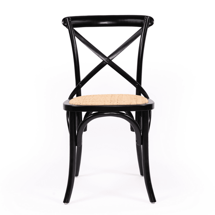 Crossback Dining Chair - Black - Modern Boho Interiors