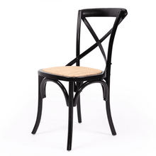 Load image into Gallery viewer, Crossback Dining Chair - Black - Modern Boho Interiors