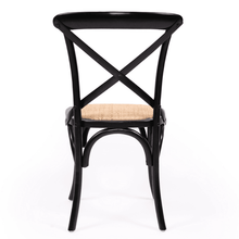 Load image into Gallery viewer, Crossback Dining Chair - Black - Modern Boho Interiors