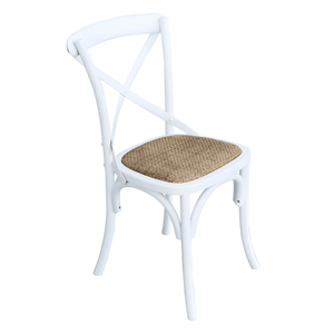 Crossback Dining Chair - White - Modern Boho Interiors