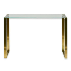 D'Angelo Console Table - Brushed Gold Base - Modern Boho Interiors