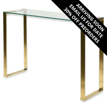 Load image into Gallery viewer, D&#39;Angelo Console Table - Brushed Gold Base - Modern Boho Interiors