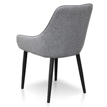 Load image into Gallery viewer, Daryl Dining Chair - Pebble Grey With Black Legs - Modern Boho Interiors