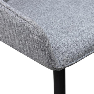 Daryl Dining Chair - Pebble Grey With Black Legs - Modern Boho Interiors