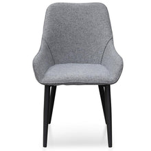 Load image into Gallery viewer, Daryl Dining Chair - Pebble Grey With Black Legs - Modern Boho Interiors