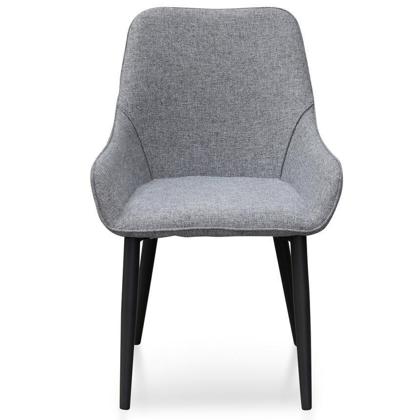 Daryl Dining Chair - Pebble Grey With Black Legs - Modern Boho Interiors