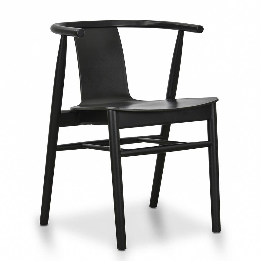 Dean Dining Chair - Black Shell, Black Seat - Modern Boho Interiors