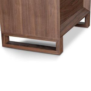 Denver Bedside Table - Walnut - Modern Boho Interiors