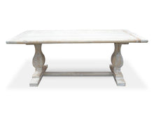Load image into Gallery viewer, Dining Table 198cm - Rustic White Washed - Modern Boho Interiors