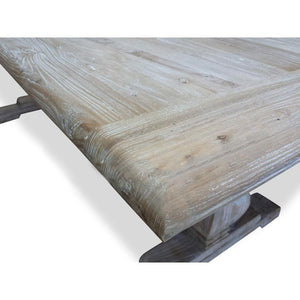 Dining Table 198cm - Rustic White Washed - Modern Boho Interiors