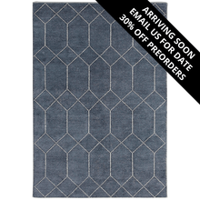 Load image into Gallery viewer, Distressed Geometric Rug 250x300 - Storm - Modern Boho Interiors