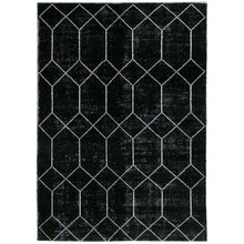 Load image into Gallery viewer, Distressed Geometric Rug 300x400 - Black - Modern Boho Interiors