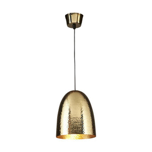 Dolce Beaten Hanging Lamp - Brass - Modern Boho Interiors