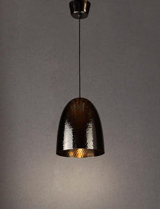 Dolce Beaten Hanging Lamp - Charcoal - Modern Boho Interiors