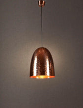 Load image into Gallery viewer, Dolce Beaten Hanging Lamp - Copper - Modern Boho Interiors