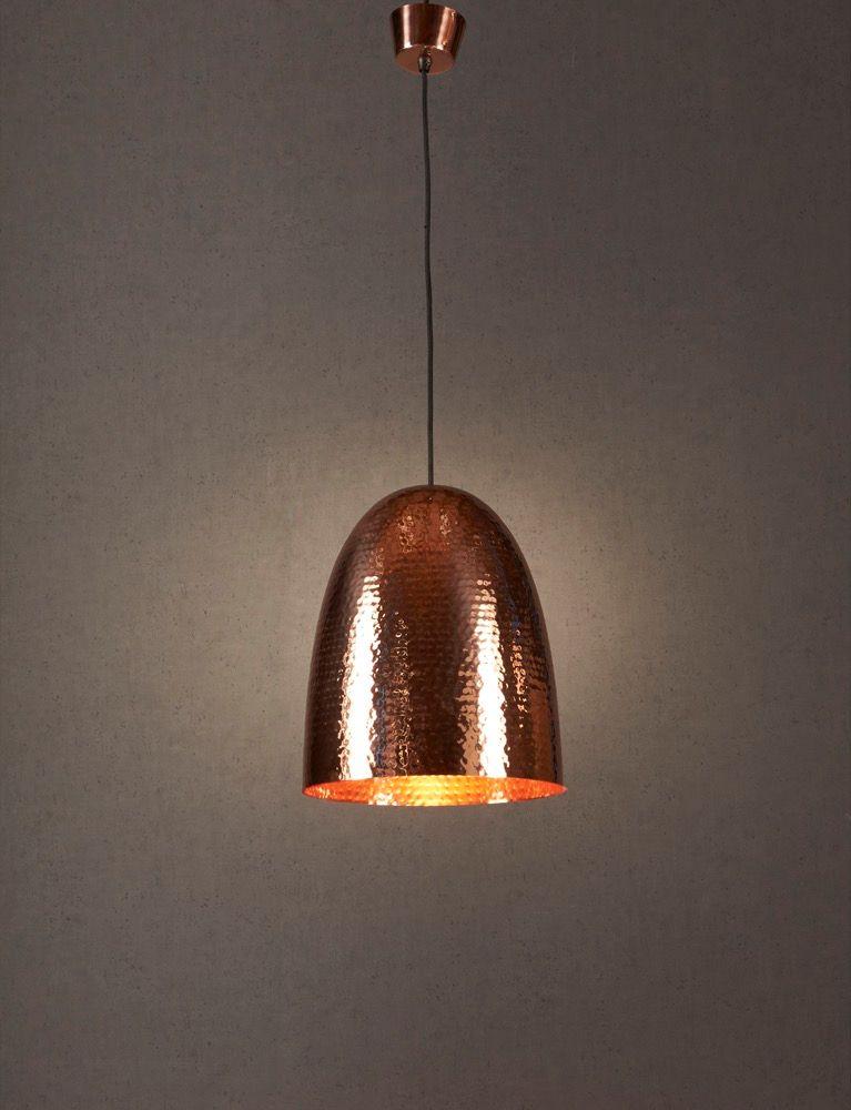 Dolce Beaten Hanging Lamp - Copper - Modern Boho Interiors