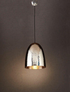 Dolce Beaten Hanging Lamp - Silver - Modern Boho Interiors