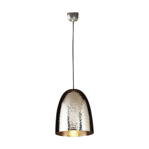 Dolce Beaten Hanging Lamp - Silver - Modern Boho Interiors
