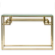 Load image into Gallery viewer, Lagi Console Table 1.15m - Brushed Gold Base - Modern Boho Interiors