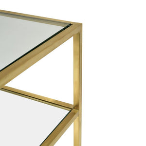 Echoe Console Table 1.2m - Gold Base - Modern Boho Interiors