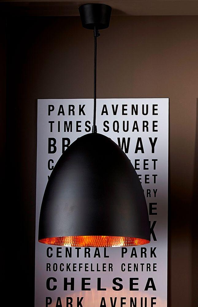 Egg Ceiling Lamp - Black Copper - Modern Boho Interiors