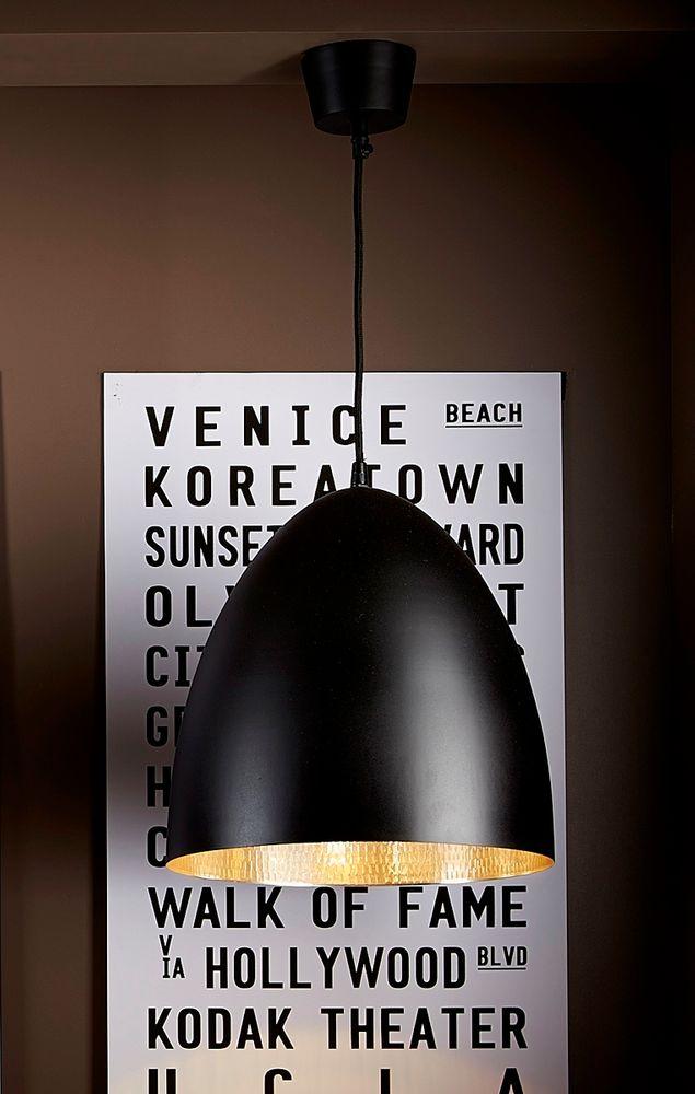 Egg Ceiling Lamp - Black Silver - Modern Boho Interiors