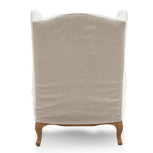 Load image into Gallery viewer, Elia Wingback Fabric Armchair - Sand White - Modern Boho Interiors