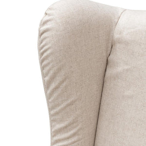 Elia Wingback Fabric Armchair - Sand White - Modern Boho Interiors