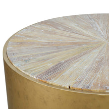 Load image into Gallery viewer, Elise Coffee Table 1m - Natural reclaimed timber, Golden Copper - Modern Boho Interiors