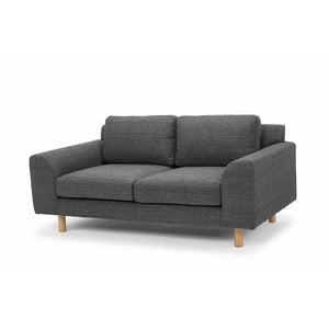 Eliza 2 Seater Sofa - Metal Grey - Modern Boho Interiors