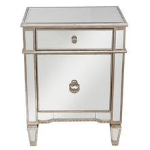 Load image into Gallery viewer, Elle Bliss Mirrored Cabinet - 1 Drawer 1 Door - Modern Boho Interiors