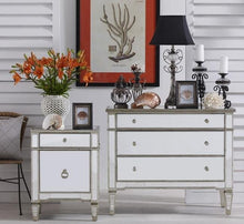 Load image into Gallery viewer, Elle Bliss Mirrored Chest - 3 Drawer (Ribbed) - Modern Boho Interiors