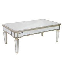 Load image into Gallery viewer, Elle Bliss Mirrored Coffee Table (Ribbed) Rectangle - Modern Boho Interiors