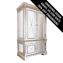 Load image into Gallery viewer, Elle Bliss Mirrored Dresser Cabinet - 4 Doors (Ribbed) - Modern Boho Interiors
