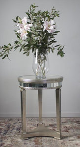 Elle Bliss Mirrored Side Table - 3 Legs (Ribbed) - Modern Boho Interiors