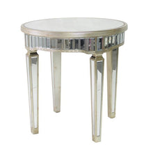 Load image into Gallery viewer, Elle Bliss Mirrored Side Table - 4 Legs (Ribbed) - Modern Boho Interiors