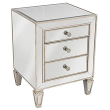 Load image into Gallery viewer, Elle Bliss Mirrored Table - 3 Drawer - Modern Boho Interiors