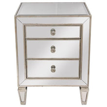 Load image into Gallery viewer, Elle Bliss Mirrored Table - 3 Drawer - Modern Boho Interiors